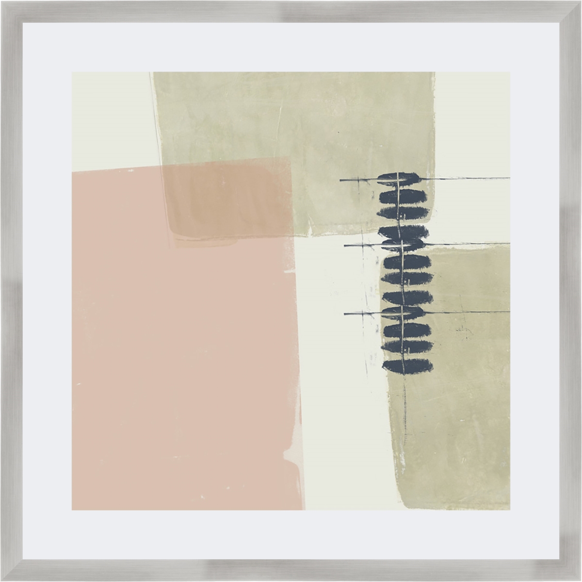 2366 23 X 23 In. Monotype Abstraction Ii Framed Fine Art Print