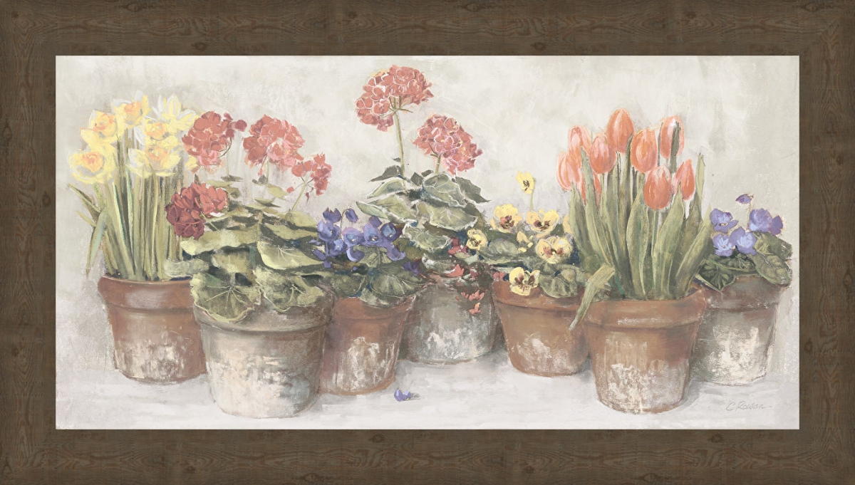 2360 25.5 X 45.5 In. Spring In The Greenhouse Neutral Framed Textured Fine Art Print