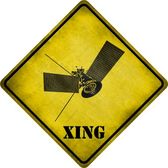Cx-150 Satellite Xing Novelty, Metal Crossing Sign