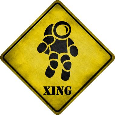 Cx-146 Astronaut Xing Novelty, Metal Crossing Sign