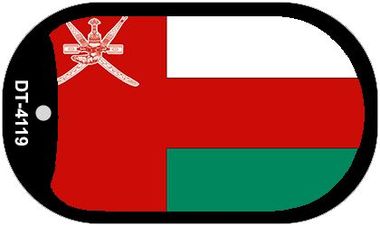 Dt-4119 2 In. Oman Country Flag Dog Tag Kit, Metal Novelty Necklace