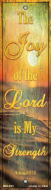 Bm-021 6x 1.5 In. Joy Of The Lord Novelty Metal Bookmark