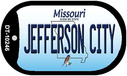 Dt-10246 1 X 2 In. Jefferson City Missouri Novelty Metal Dog Tag Necklace