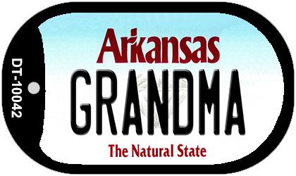 Dt-10042 1 X 2 In. Grandma Arkansas Novelty Metal Dog Tag Necklace