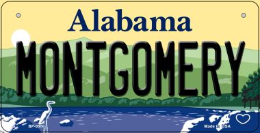 Bp-9986 Montgomery Alabama Novelty Metal Bicycle Plate - 5 X 17 In.