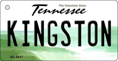 Kc-6417 Kingston Tennessee License Plate Key Chain - 6 X 1.5 In.