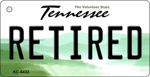 Kc-6432 Retired Tennessee License Plate Key Chain - 6 X 1.5 In.