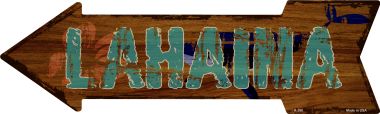 A-380 Lahaina Hawaiian Novelty Metal Arrow Sign - 3 x 6 in. A-380 Lahaina Hawaiian Novelty Metal Arrow Sign - 3 x 6 in.