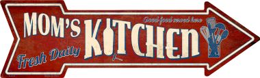 A-413 Moms Kitchen Novelty Metal Arrow Sign - 4 X 18 In.