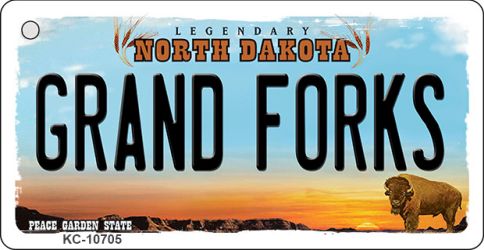 Kc-10705 Grand Forks North Dakota State License Plate Key Chain - 9 X 12 In.