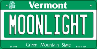 Bp-10695 Moonlight Vermont Novelty Metal Bicycle Plate - 5 X 17 In.