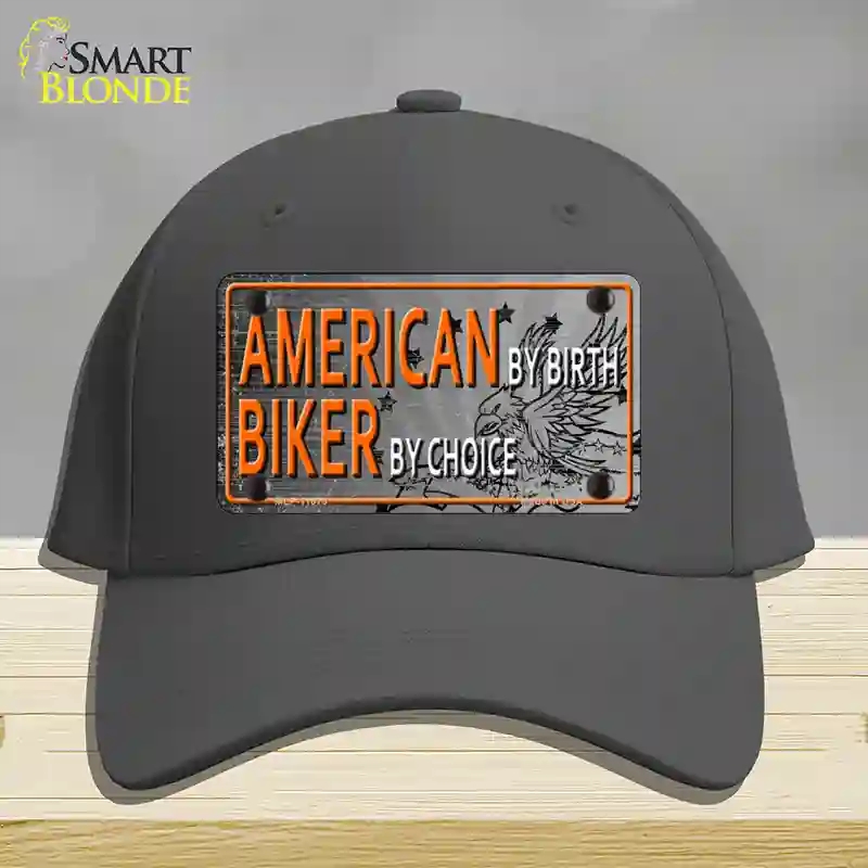 HAT04-MLP-11673 American Biker Novelty License Plate Hat, Cotton - Charcoal