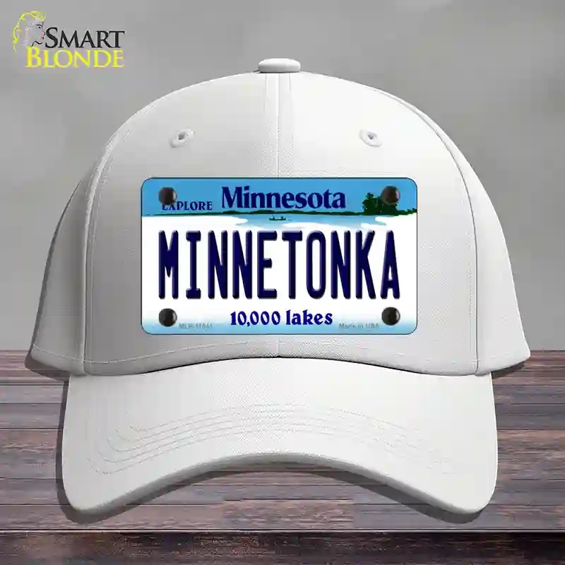 HAT21-MLP-11041 Minnetonka Minnesota State Novelty License Plate Hat, Cotton - White