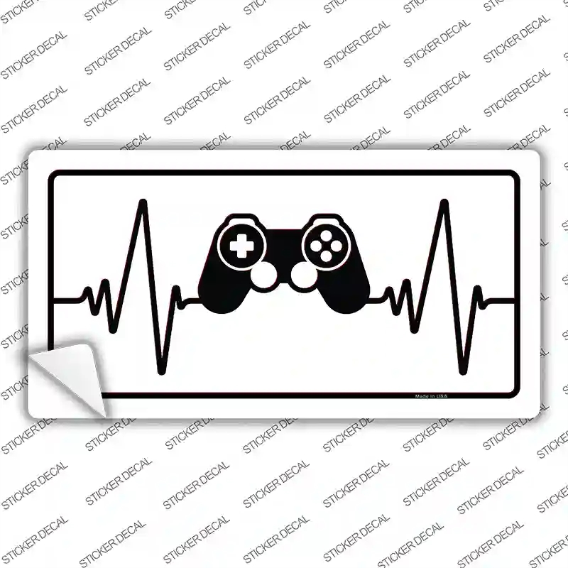 LP-13987s-XL Video Games Heart Beat Novelty Sticker Decal, Extra Large
