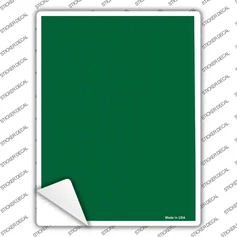 P-2176s-S Solid Green Novelty Rectangle Sticker Decal, Small
