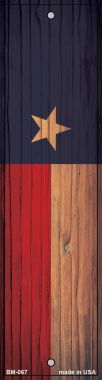 Bm-067 6 X 1.5 In. Texas Flag Novelty Metal Bookmark