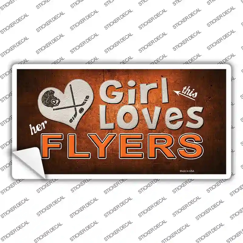 LP-8455s-L This Girl Loves Her Flyers Novelty Sticker Decal, Large