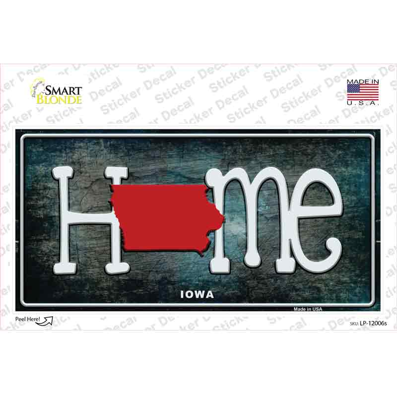 LP-12006s-M Iowa Home State Outline Novelty Sticker Decal, Medium