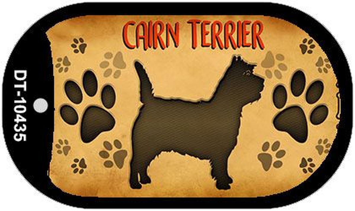 Dt-10435 1.5 X 2 In. Cairn Terrier Novelty Metal Dog Tag Necklace