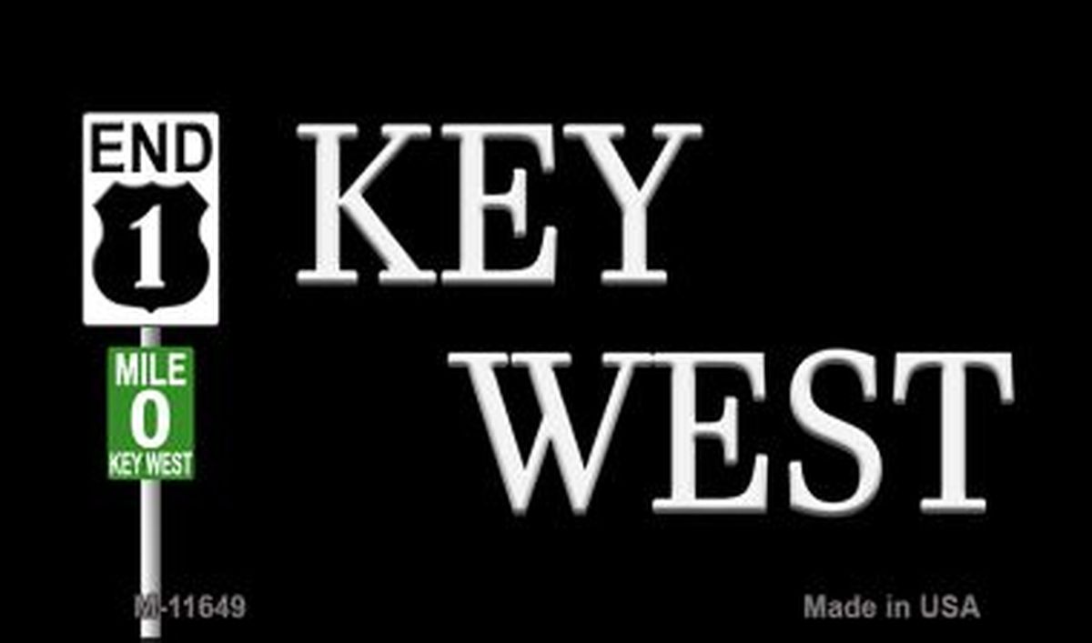M-11649 3.5 X 2 In. Key West Highway Sign Novelty Metal Magnet