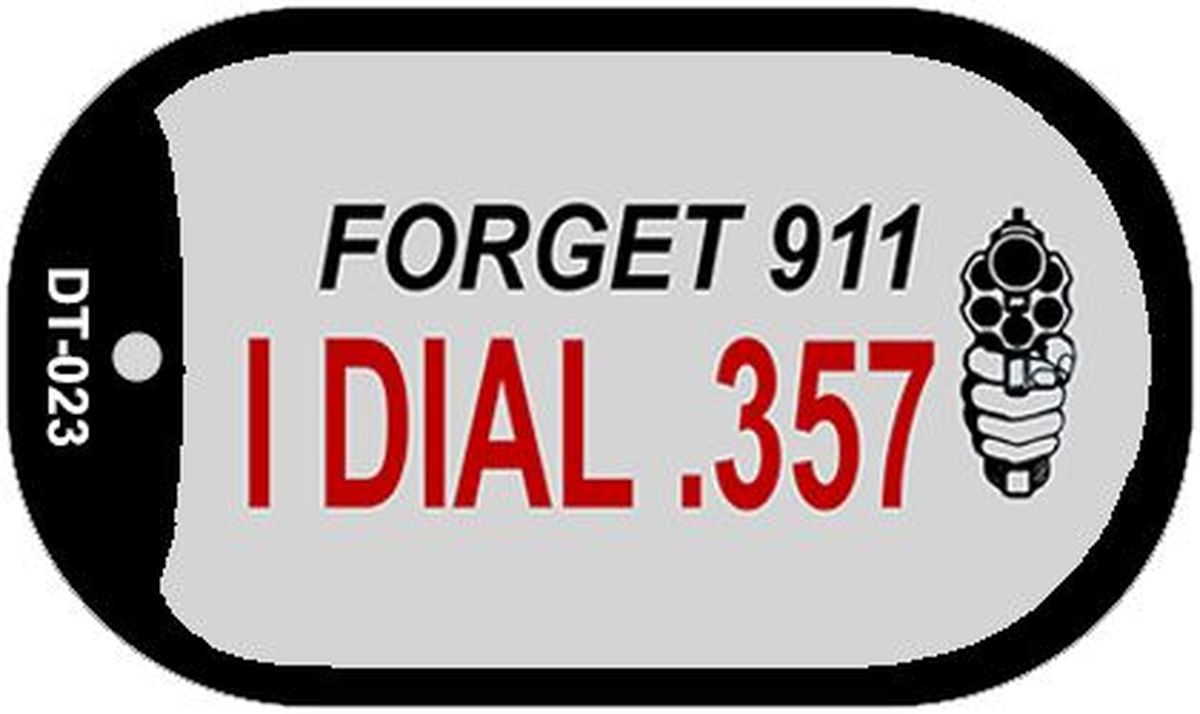Dt-023 1.5 X 2 In. Forget 911 Novelty Metal Dog Tag Necklace