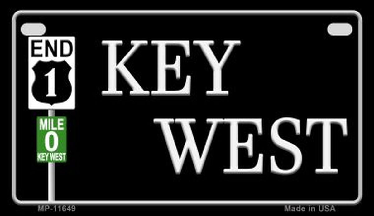 Mp-11649 7 X 4 In. Key West Highway Sign Novelty Metal Motorcycle Plate