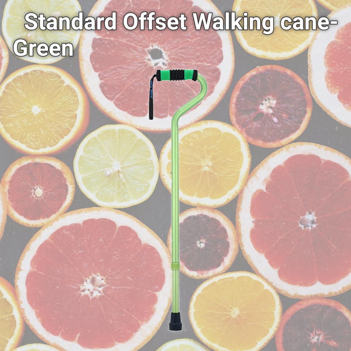 Picture of Sky Med SM-060001G Standard Offset Walking cane- Green