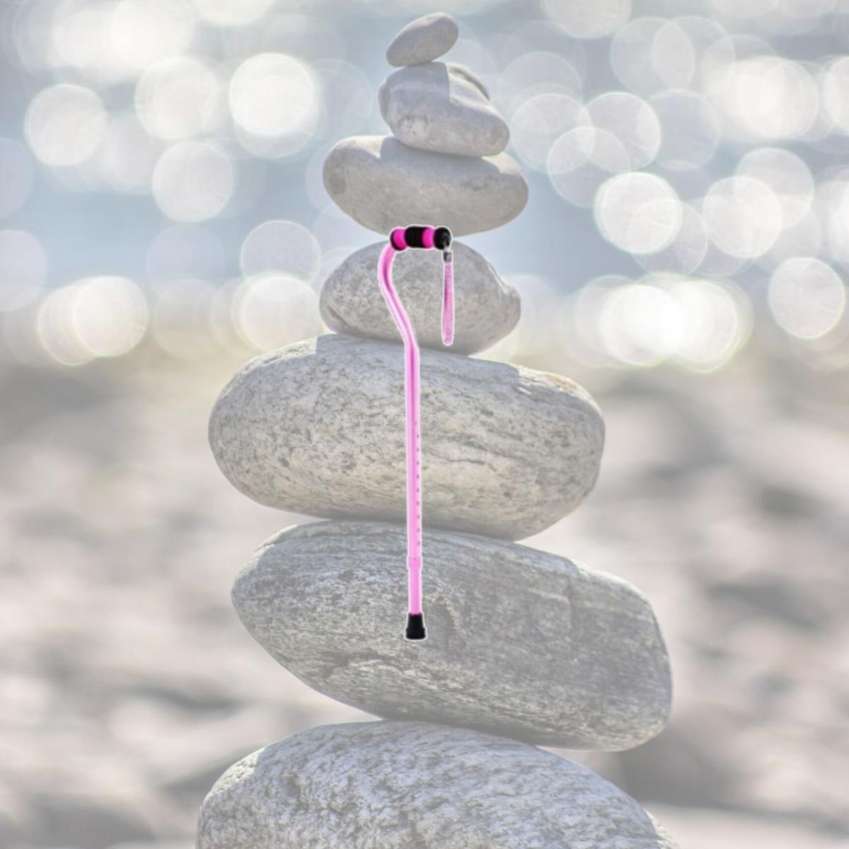 Picture of Sky Medsupply International SM-060001PKWR Sky Med Designer Bling Cane Collection in Wisteria-Rose