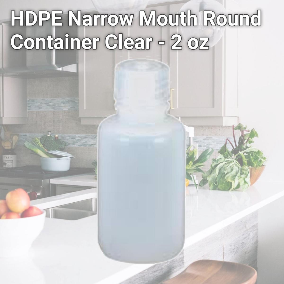 Picture of Nalgene NAL-562089-0002 HDPE Narrow Mouth Round Container, Clear - 2 oz