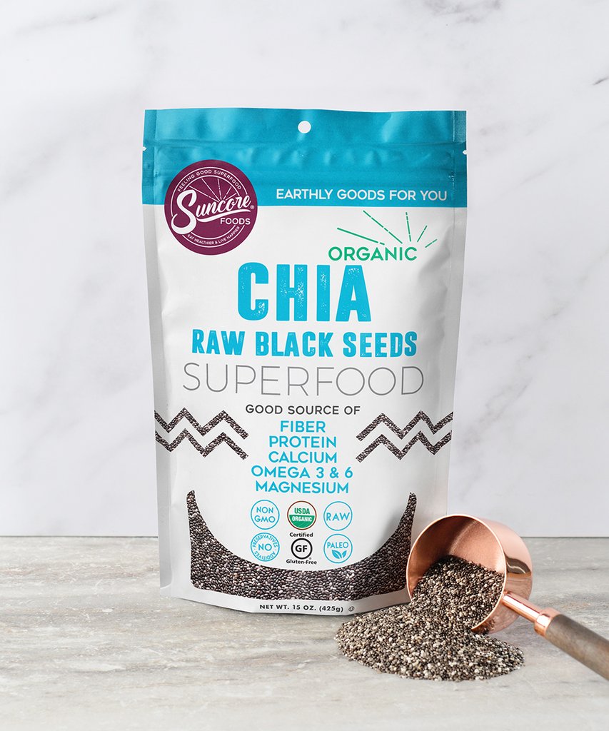 762 15 Oz Organic Raw Black Chia Seeds - 2 Pack