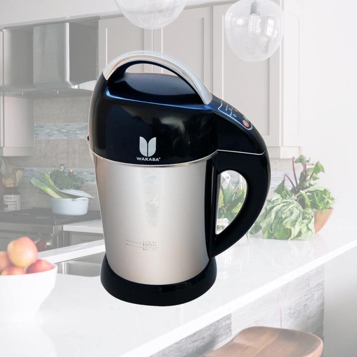 Picture of Wakaba SM-1015 Easy-Clean Automatic Soymilk & Juice Maker, Black & Gray