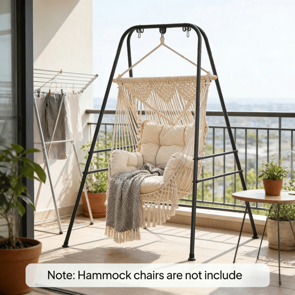 D01027HRPJG Hammock Chair Stand - Black