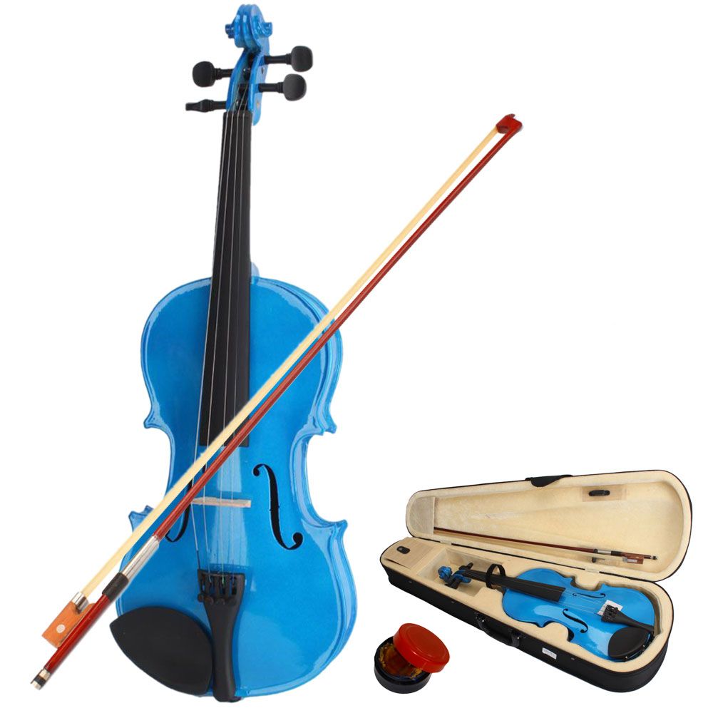 D0102HAHME7 4-4 Size Acoustic Violin Case - Bow Rosin, Dark Blue