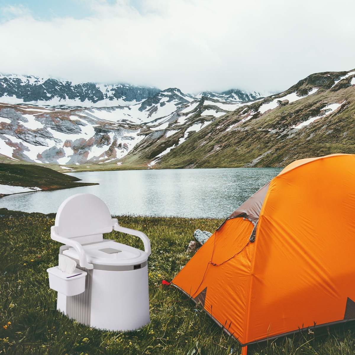 D0102HASKFG Outdoor Portable Travel Toilet for Camping Hiking Fishing Toilet