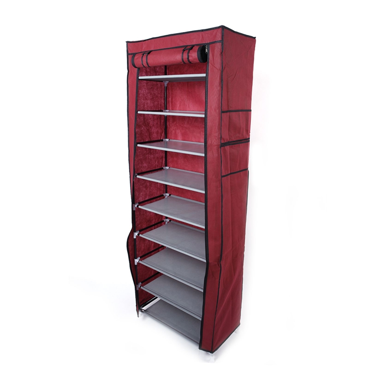 D0102HEB3C7 Fashionable Room-Saving 9 Lattices Non-Woven Fabric Shoe Rack