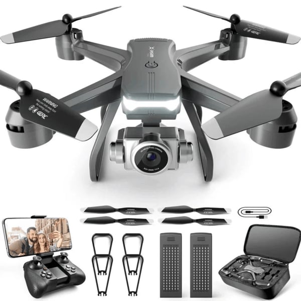 D01027H58EG 2026 V14 Professional Drone 6K HD Dual Camera Wi-Fi FPV Portable RC Quadcopter 2 Battery, Drones Suitable for Adults Beginners