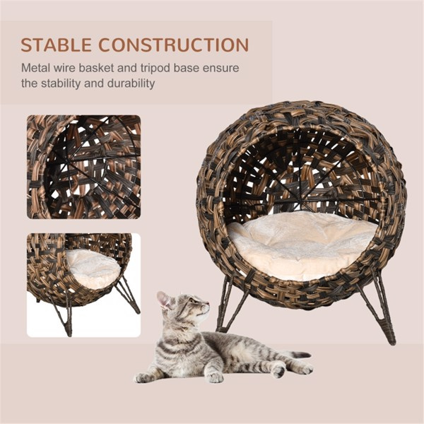 D0102HGK7DA Cat Bed House - Brown