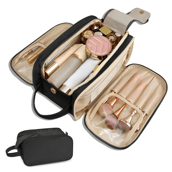 D01027HCA6U Large Capacity Cosmetic Organizer, Travel Makeup Bag Organizer Toiletry Bags