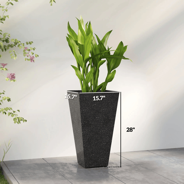 D01027HXYLA Metal Planter Box - Black