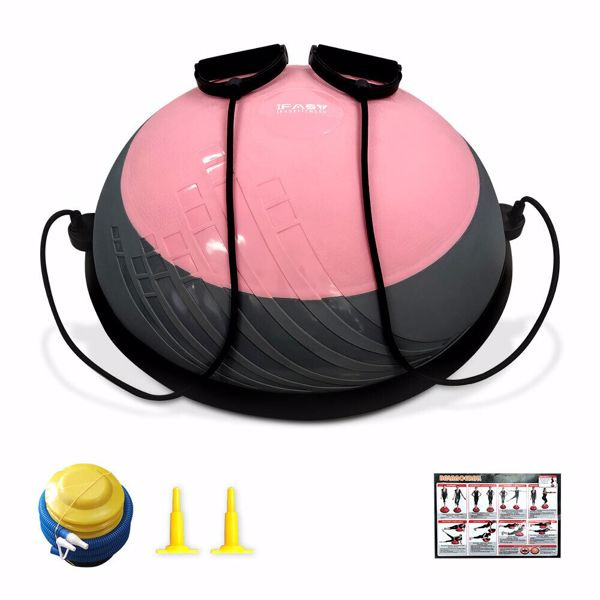 D0102HQ5D8W Half Balance Ball Yoga Exercise Ball Trainer Anti Burst Pilates Strength Fitness