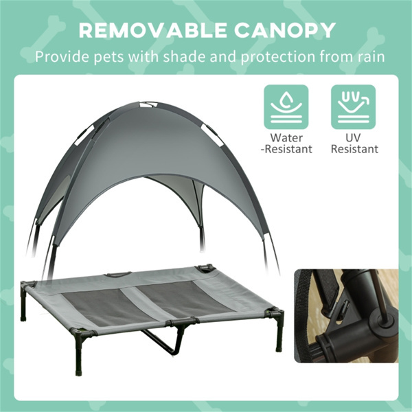 D0102HQ5YYY Grey & Black Pet Bed
