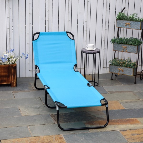 D0102HQEKJY Folding Lounge Beach Chair - Sky Blue