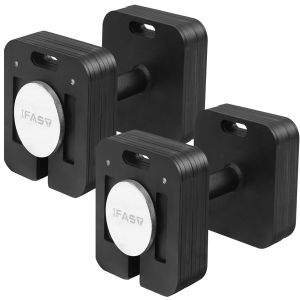 D0102X39R1G Up to 80 lbs 9-in-1 Adjustable Dumbbells Set - Quick-Lock Square Dumbbells or Barbell Set