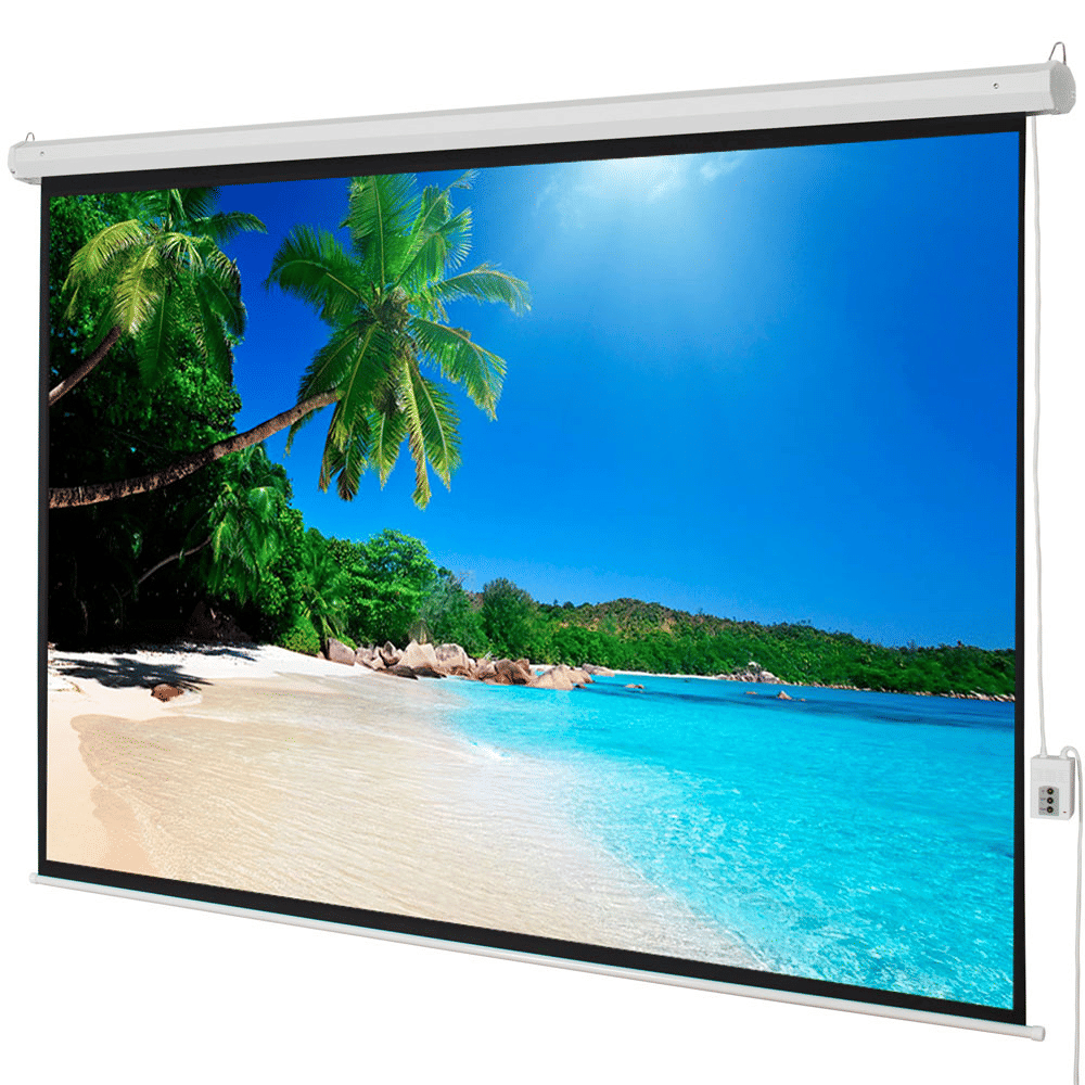 D0102XUHCWU 100 in. 4-3 Aspect Ratio Viewing Area Motorized Projector Screen with Remote Control - Matte White - 80 x 60 in.