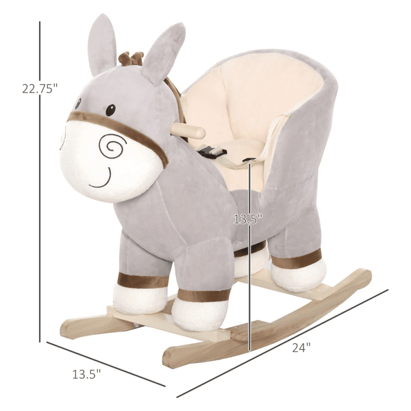 D01027HI5LV Kids Rocking Horse - Gray