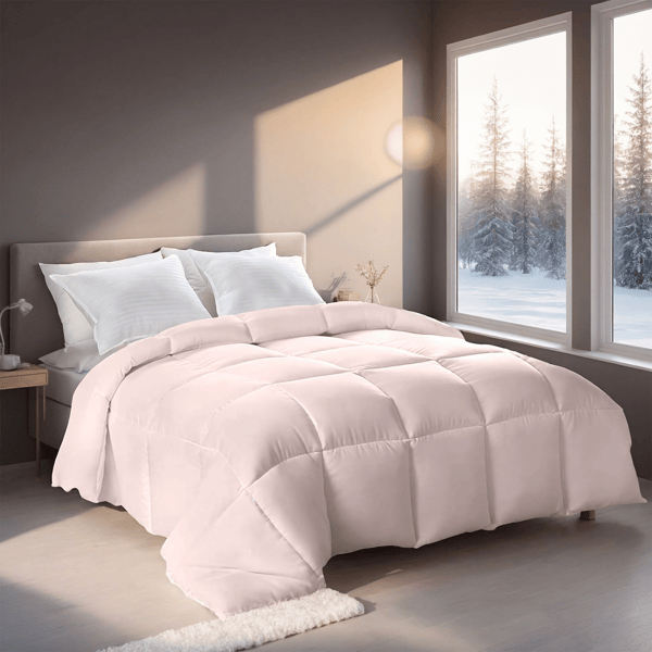 D01027HJ64V Plump Thick Duvet - Enhanced Warmth & Skin-Friendly Comfort, Pink - Extra Large
