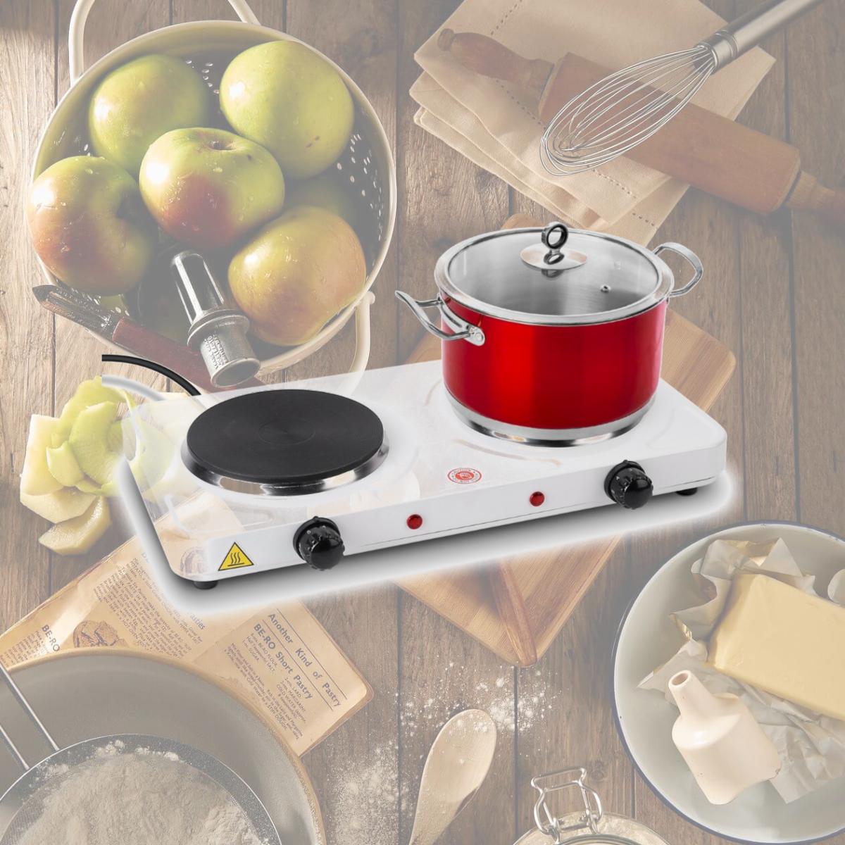 Picture of Fresh Fab Finds FFF-US-GPCT3152 Portable Dual Electric Burner - 2000W, 5 Gear Temperature Control