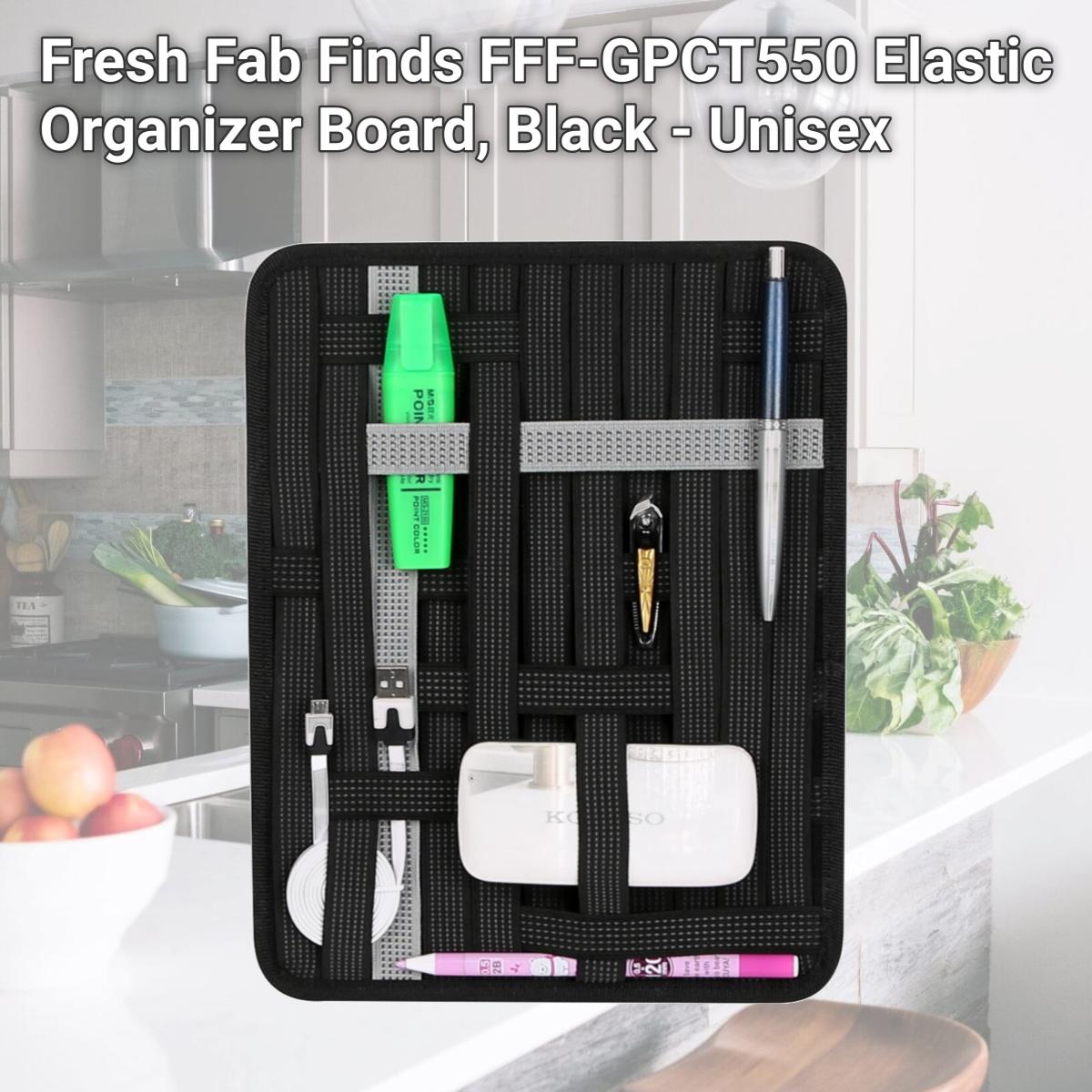 Picture of Fresh Fab Finds FFF-GPCT550 Elastic Organizer Board, Black - Unisex