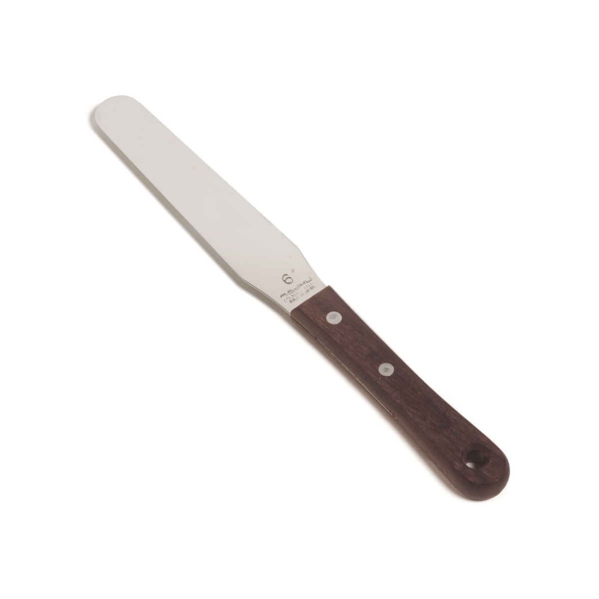 6 In. Blade Stainless Steel Wooden Handle Spatula