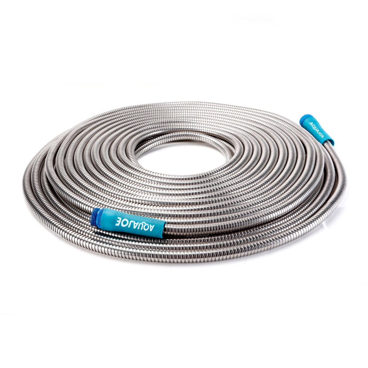 Ajsgh75 75 Ft. Heavy-duty Spiral Constructed Metal Garden Hose Stainless Steel